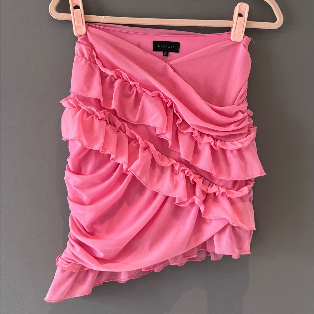 Majorelle Macey Mini Skirt in Bubblegum Pink XS